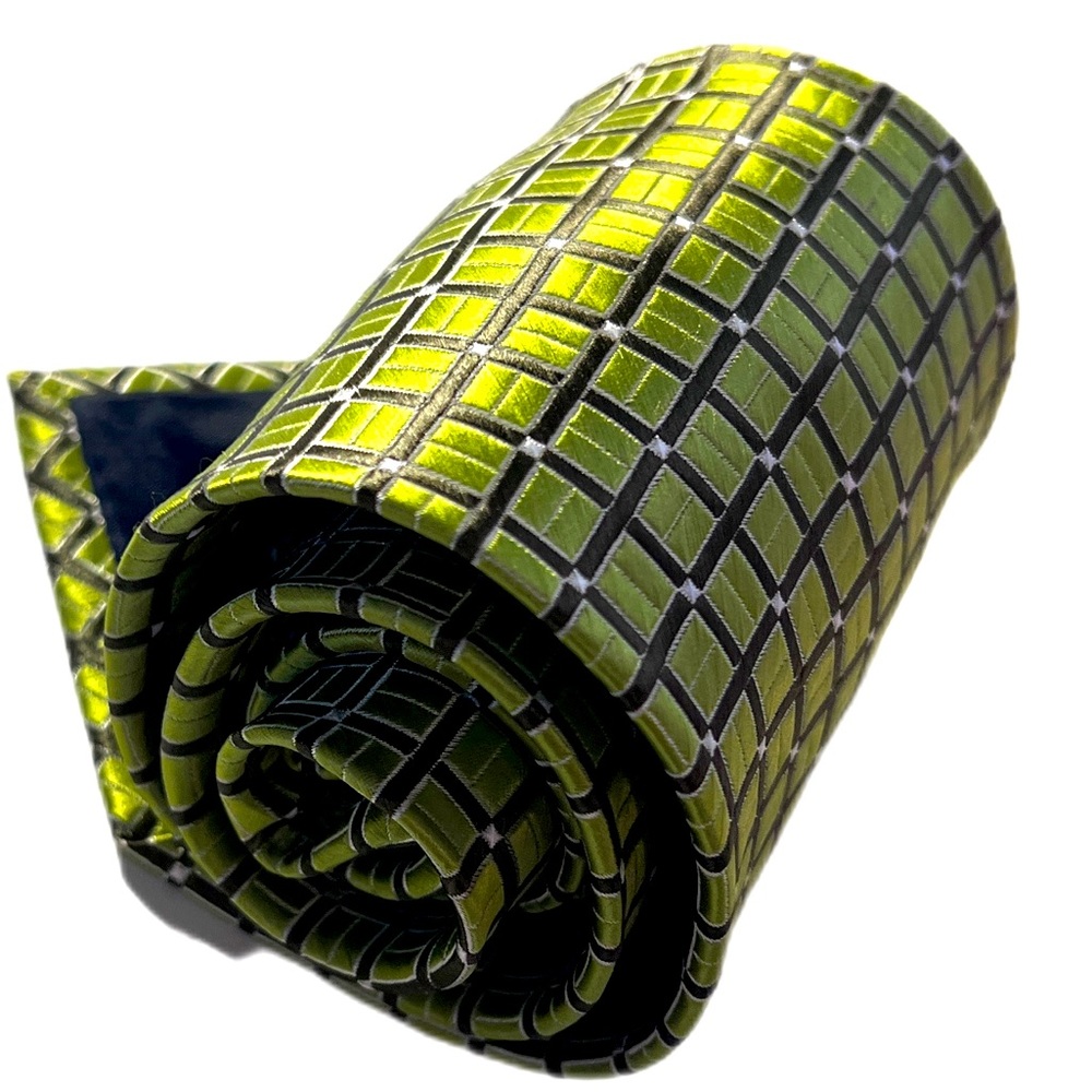 Green/Brown/Chrome Romario Manzini Collection - Men’s Tie